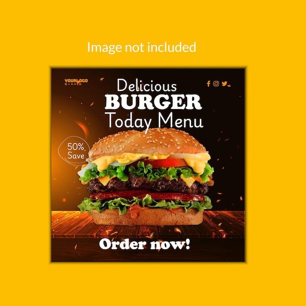 food menu social media post design
