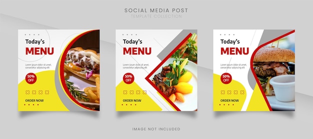 Food Menu Social Media Post Instagram Template