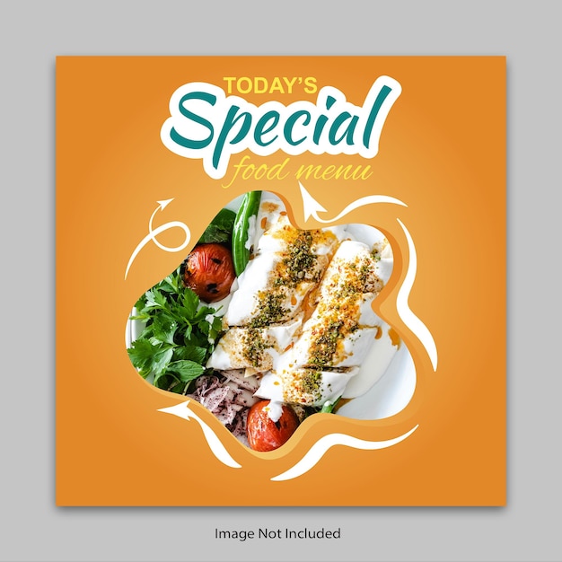Food menu social media postontwerp
