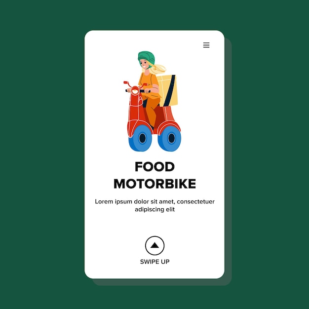 Food motorbike vector