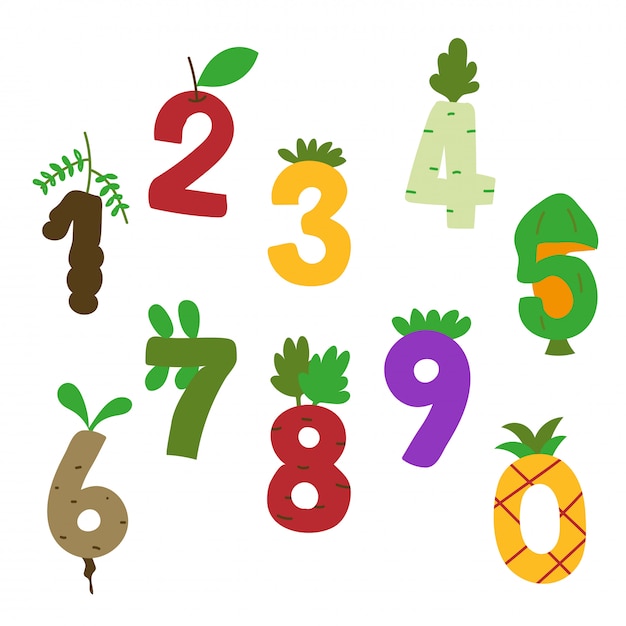 Food number vector design