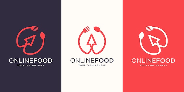 Шаблон дизайна логотипа food online