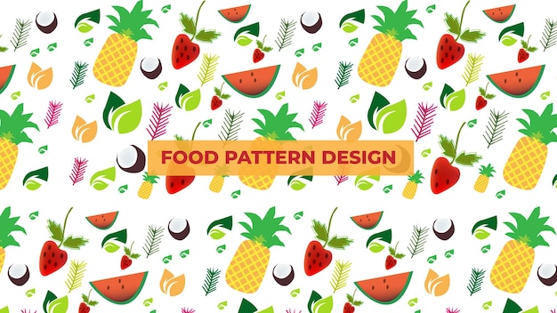 Vector food pattern design
