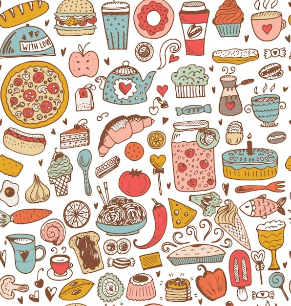 Vector food pattern design