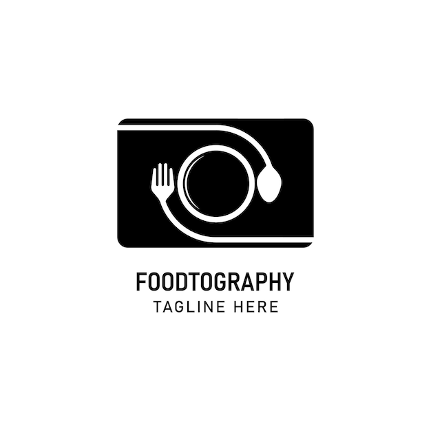 Food photo logo design template