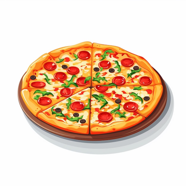 food pizza vector italian restaurant illustration pizzeria isolated menu cheese slice bac