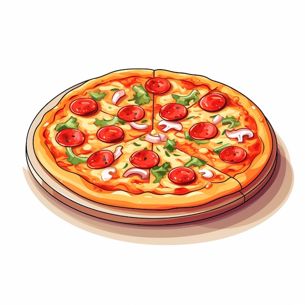 Vector food pizza vector italian restaurant illustration pizzeria isolated menu cheese slice bac