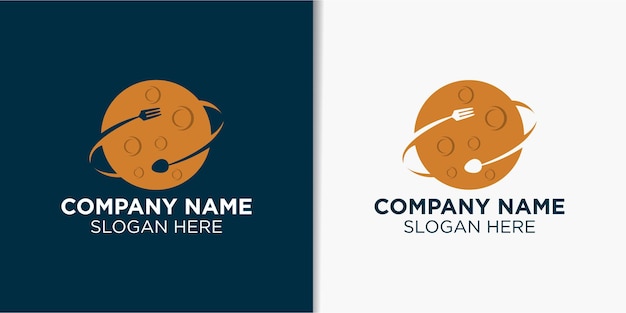 food planet logo design template, restaurant logo template