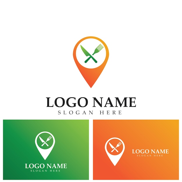 Food Point Logo Design Template