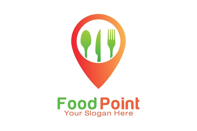 Food Point logo design template