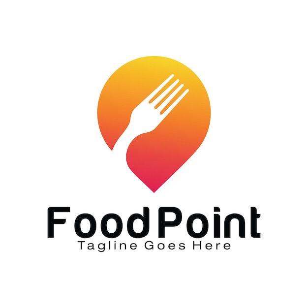 Food point logo design template