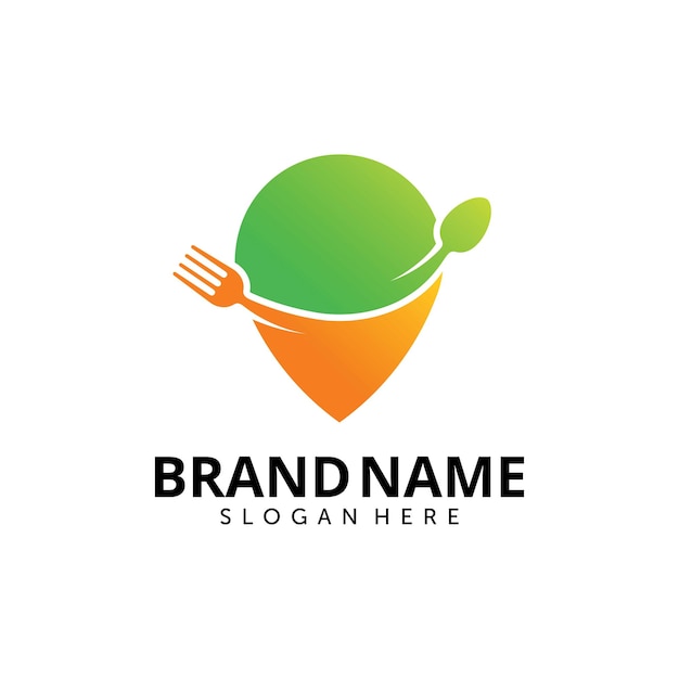 Food point logo design template