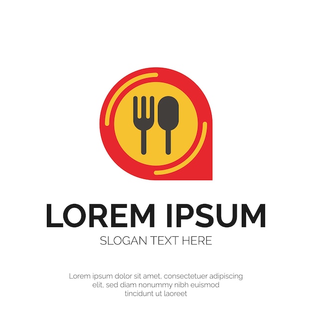 Vector food point and restaurant logo design