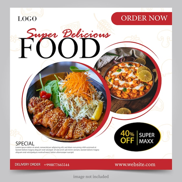 food poster banner template for marketing purposes