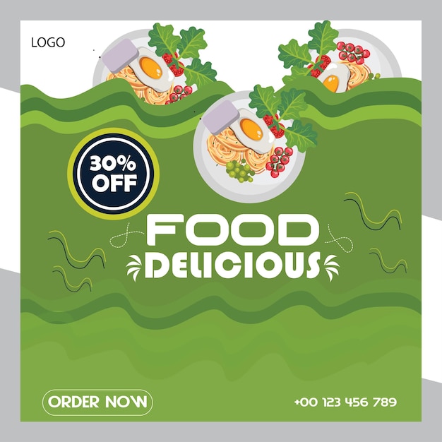 Food poster design template