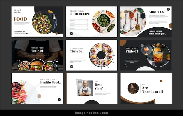 Food powerpoint presentation ppt template slides pitch deck design