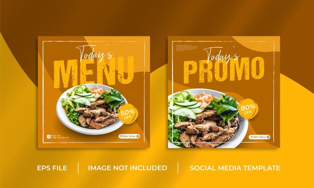 Food promo social media post template