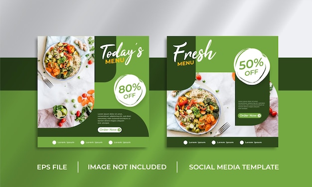 Food promo social media post template