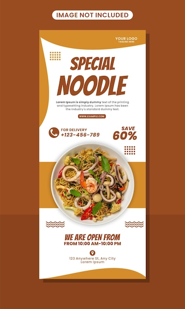 Vector food promotion banner sale role website flyer design