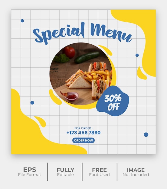 Food Promotion Social Media Template