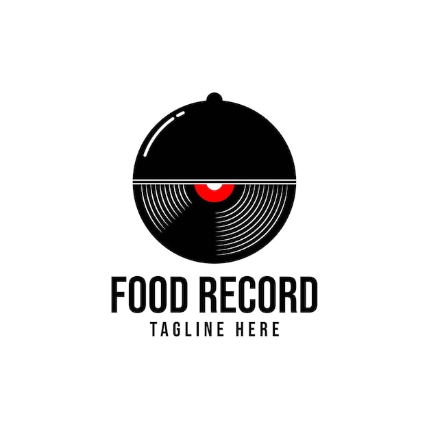 Vector food record, logo design