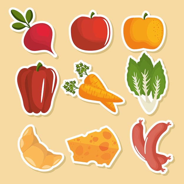 Food related stickers 