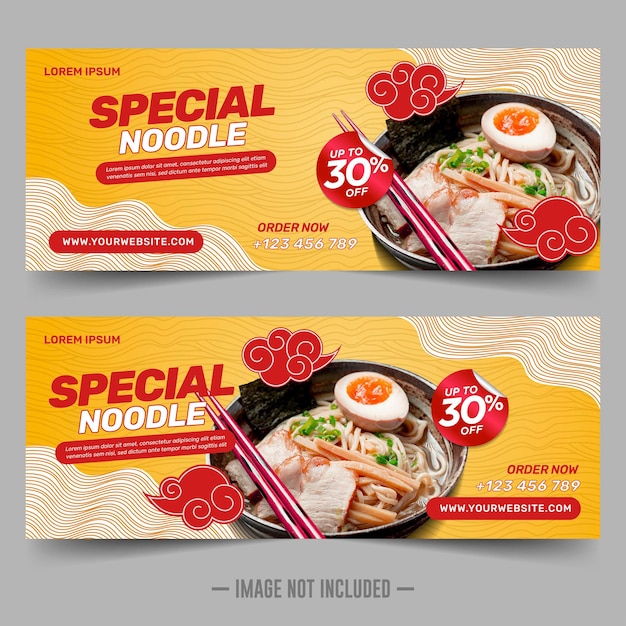 Food and Restaurant banner design template