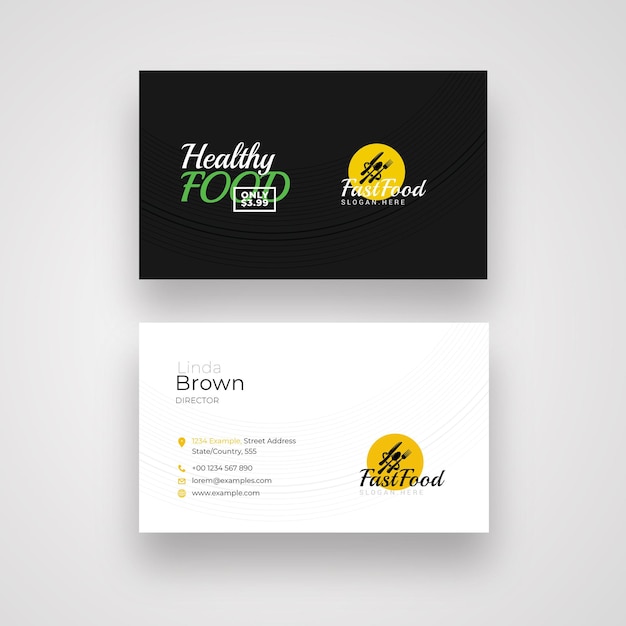 Food and restaurant business card