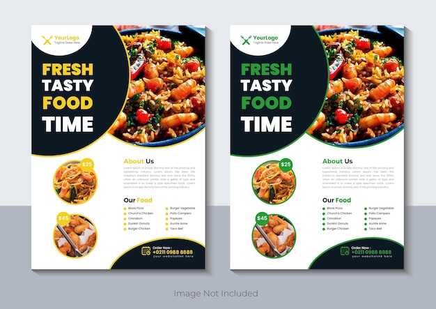 Food and restaurant flyer design template