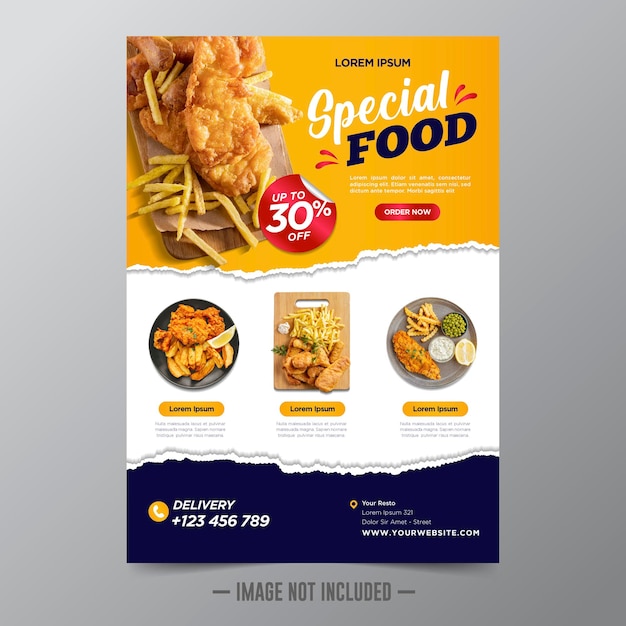 food and restaurant flyer template