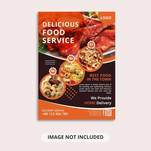 Vector food restaurants flyer design