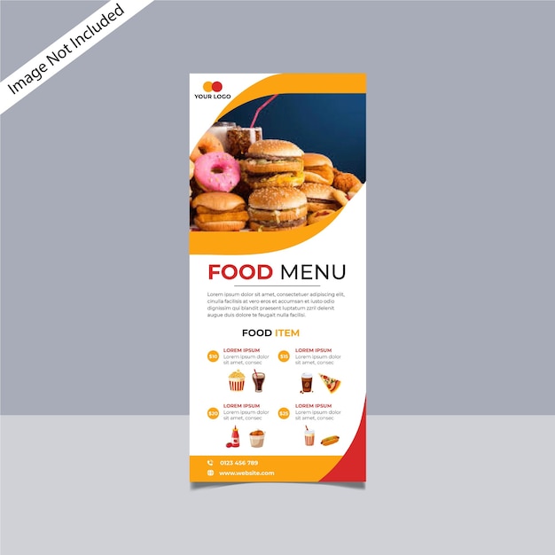 Food roll up banner template