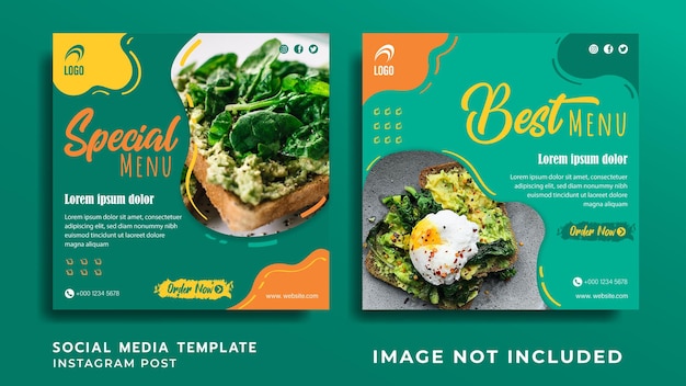 Food sale instagram post template