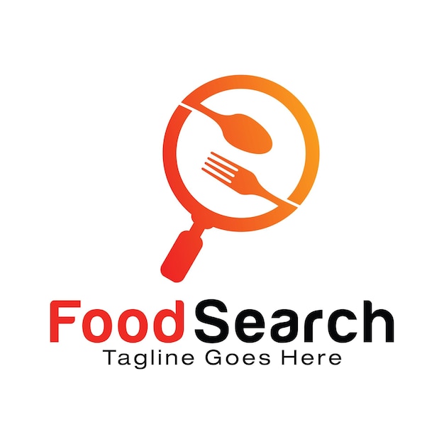 Шаблон дизайна логотипа food search