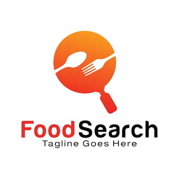 Food Search logo design template