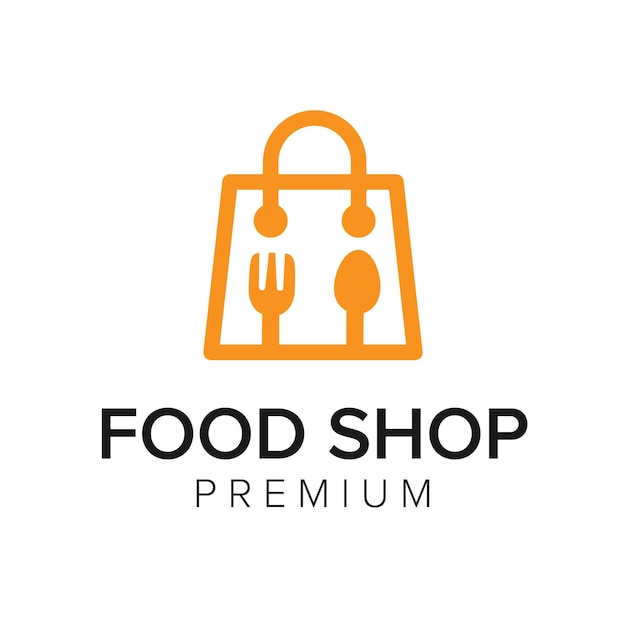 Food shop logo icon vector template