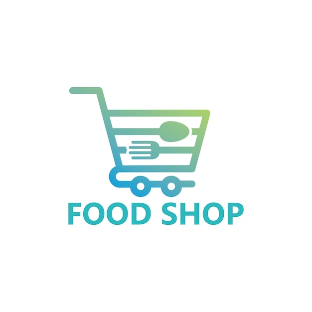 Food shop logo template design