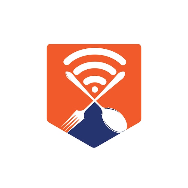 Food signal online food ordering logo design
