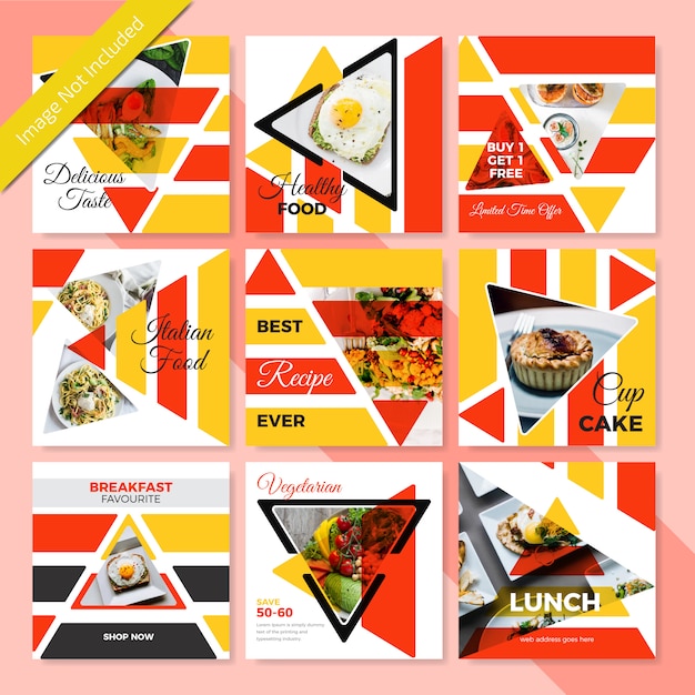 Food social media banner design for restaurant