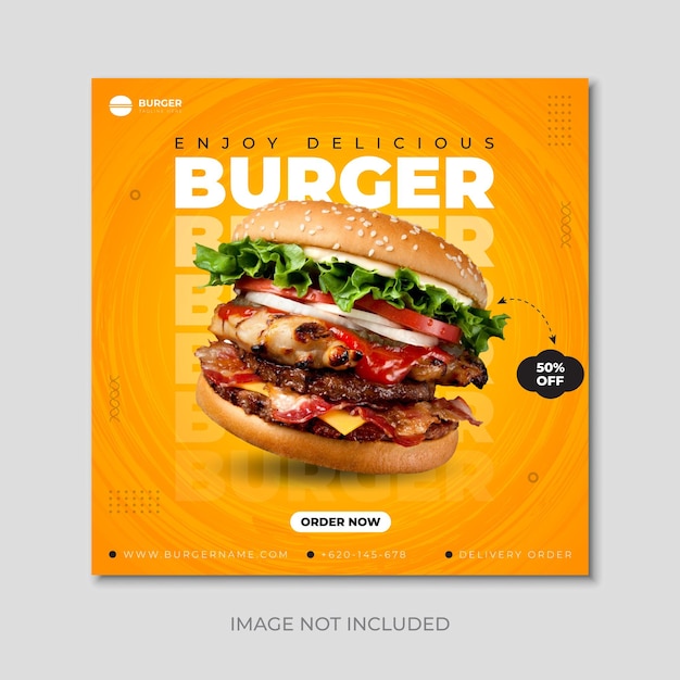 Vector food social media banner design