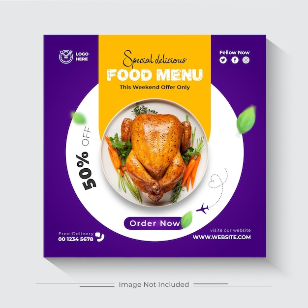 Food Social Media Banner Design