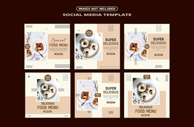 Food social media banner post template