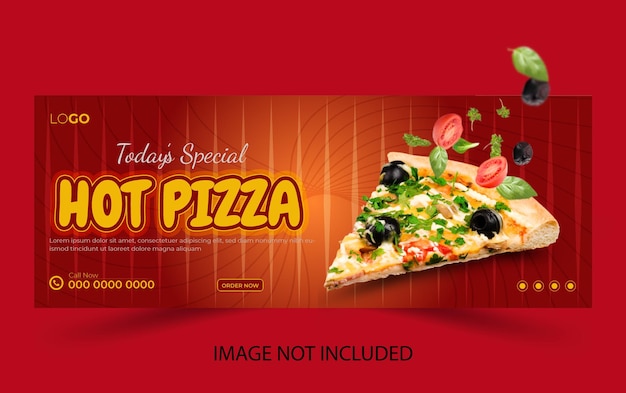 Vector food social media cover design template fast food design cover template