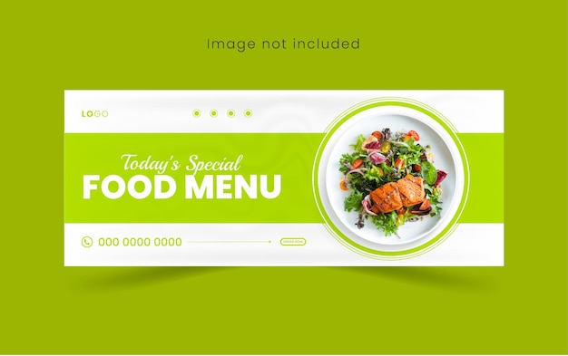 Vettore food social media cover design template vector eps food ad banner deigsn