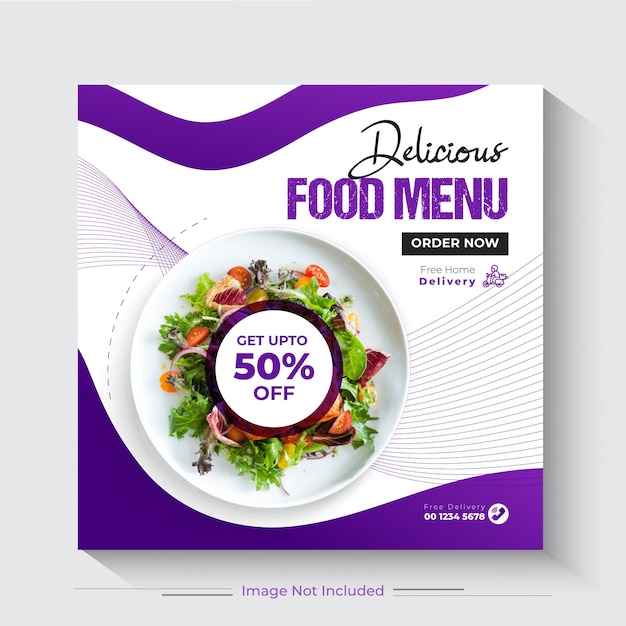 Food social media instagram banner design