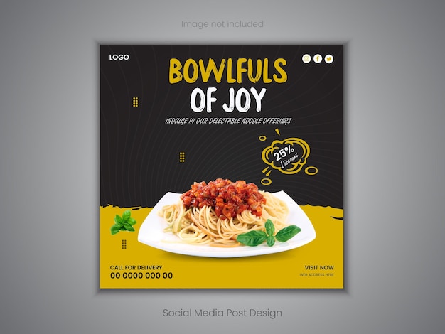 Food social media post design template