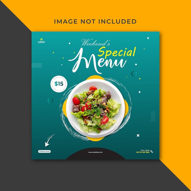 Food social media post design