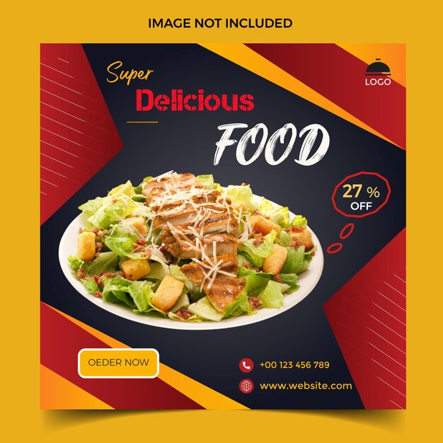 Food social media post design