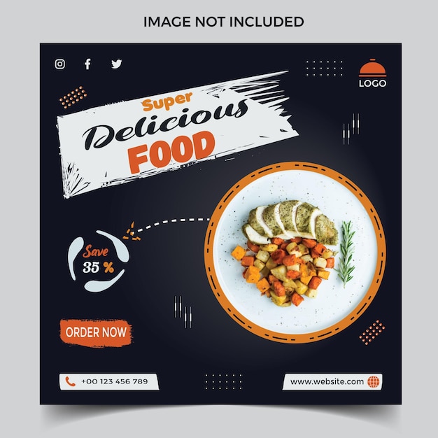 Food social media post design