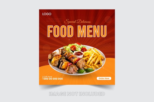food social media post design
